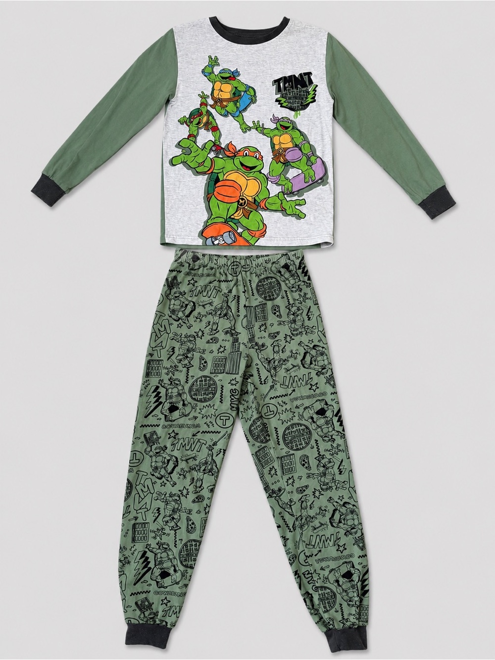 Nickelodeon Teenage Mutant Ninja Turtles Pajama Kids Sleepwear Set US Size 7/8